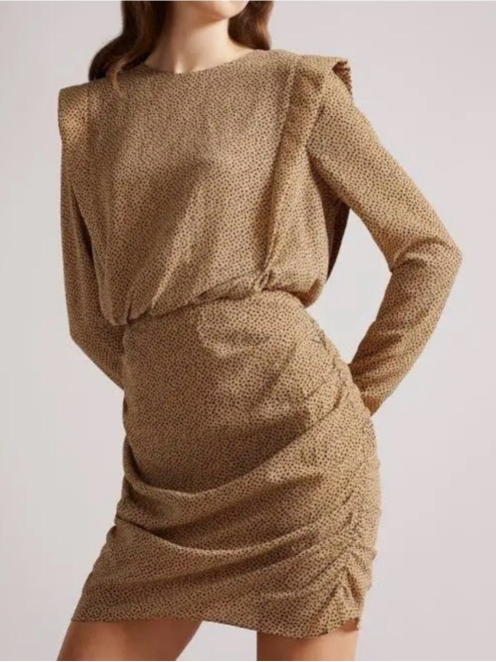 Ted Baker Tan Mini Dress L size